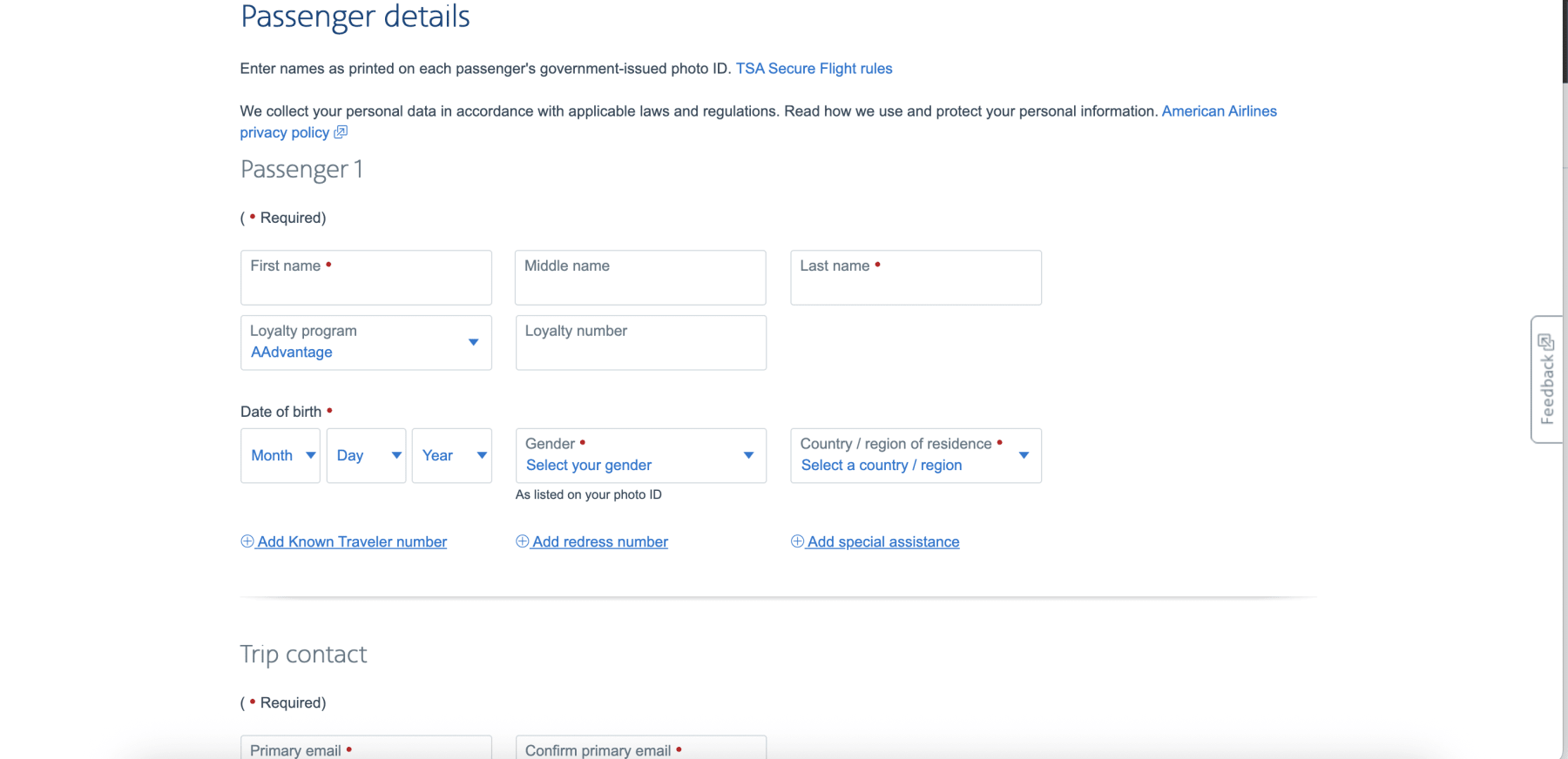American Airlines promo code example