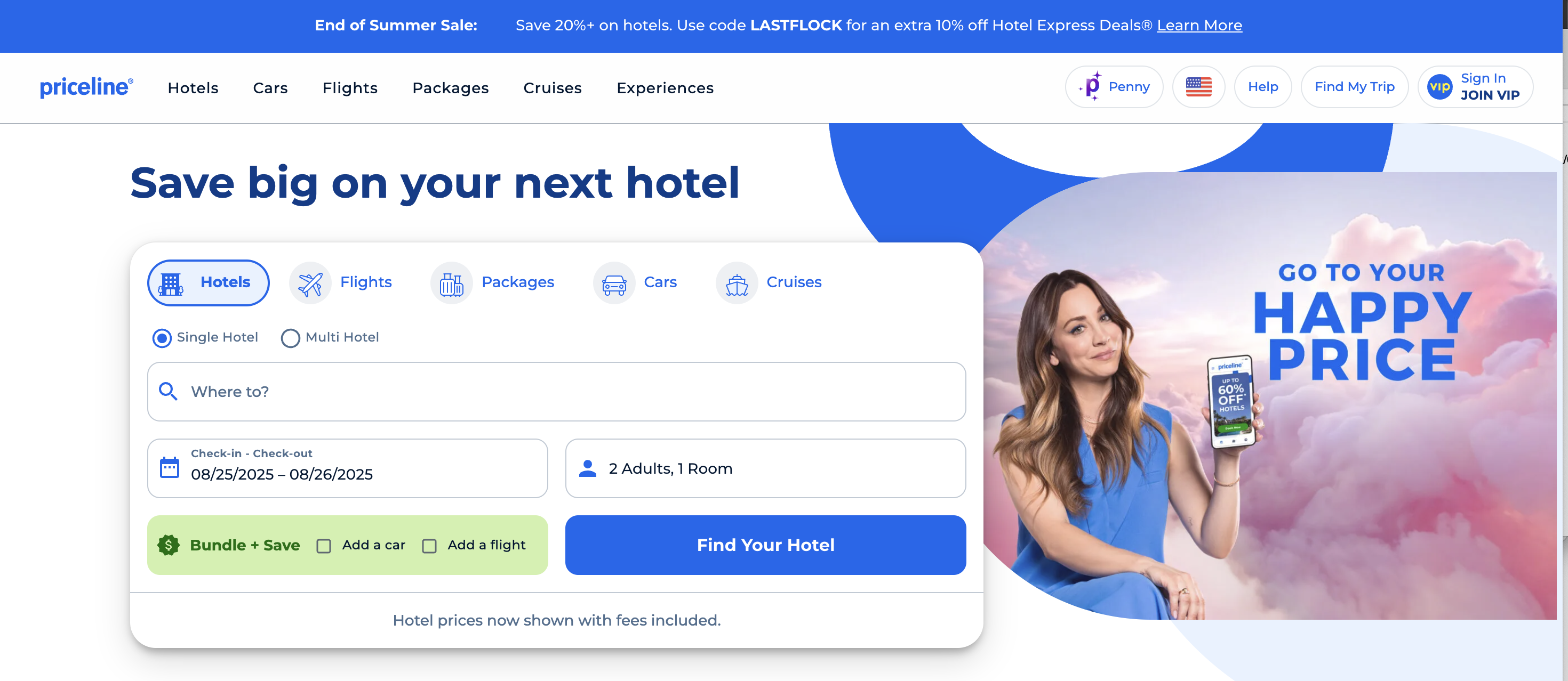 Priceline promo code example