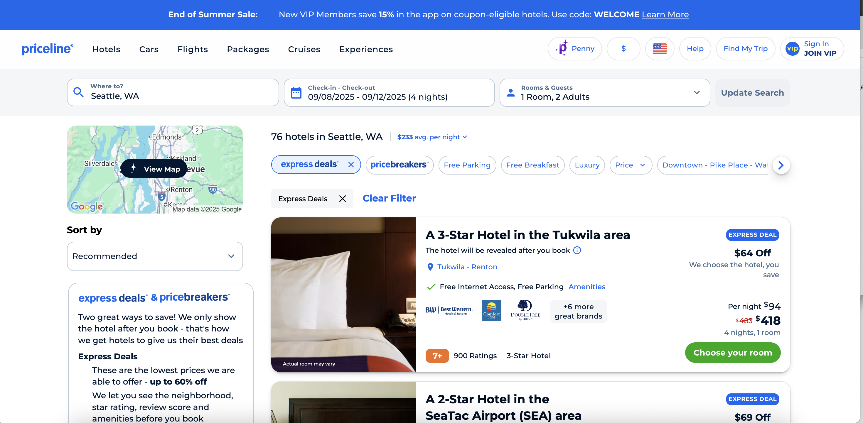 Priceline promo code example