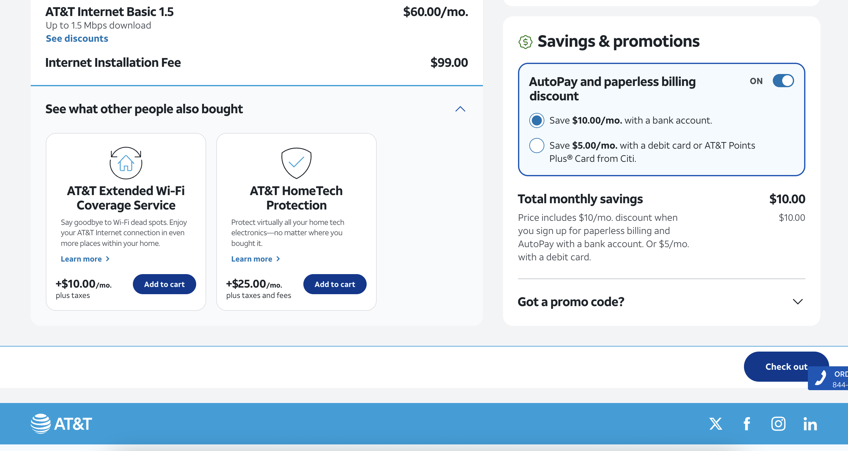 AT&T promo code example
