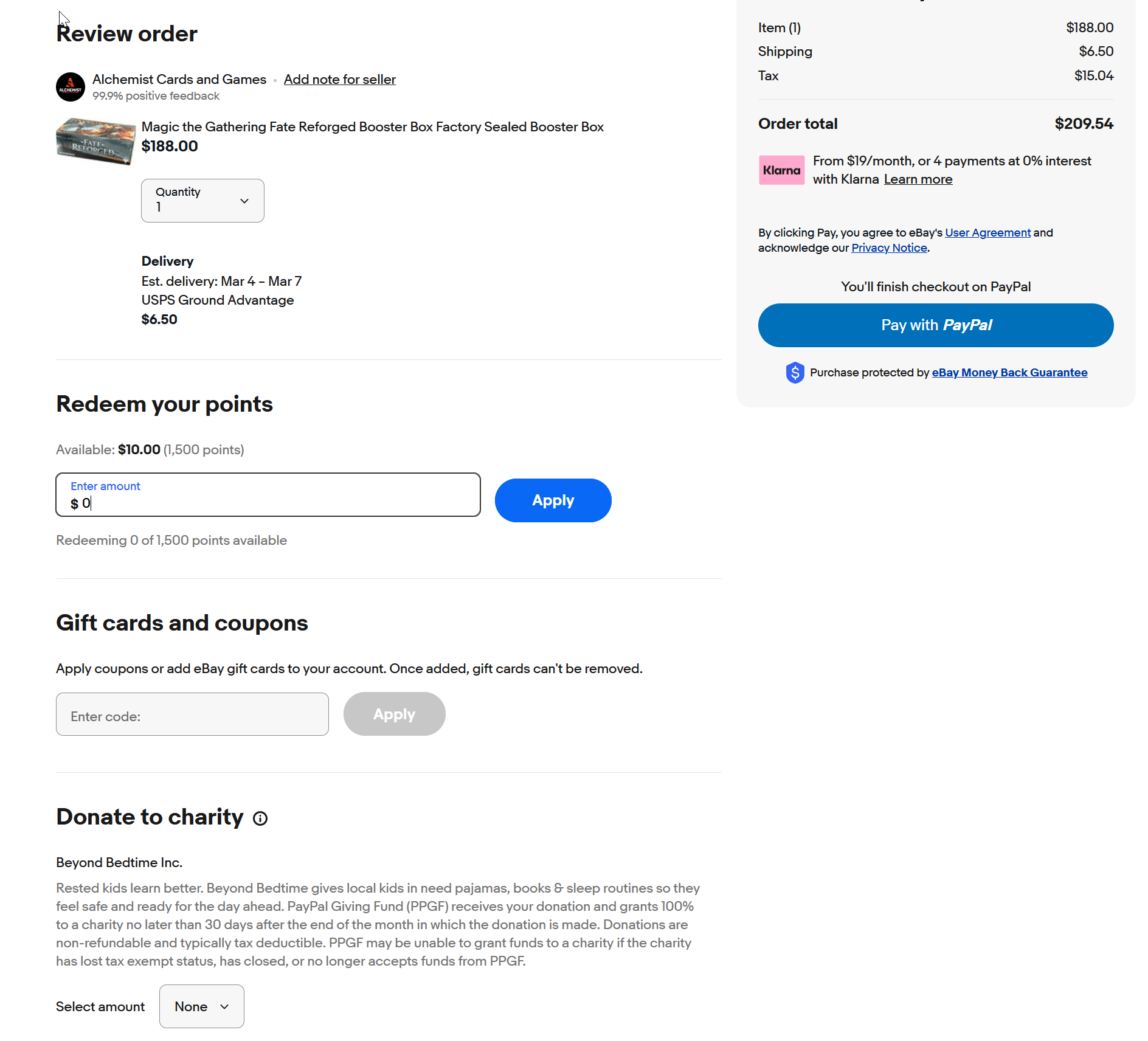 eBay screenshot
