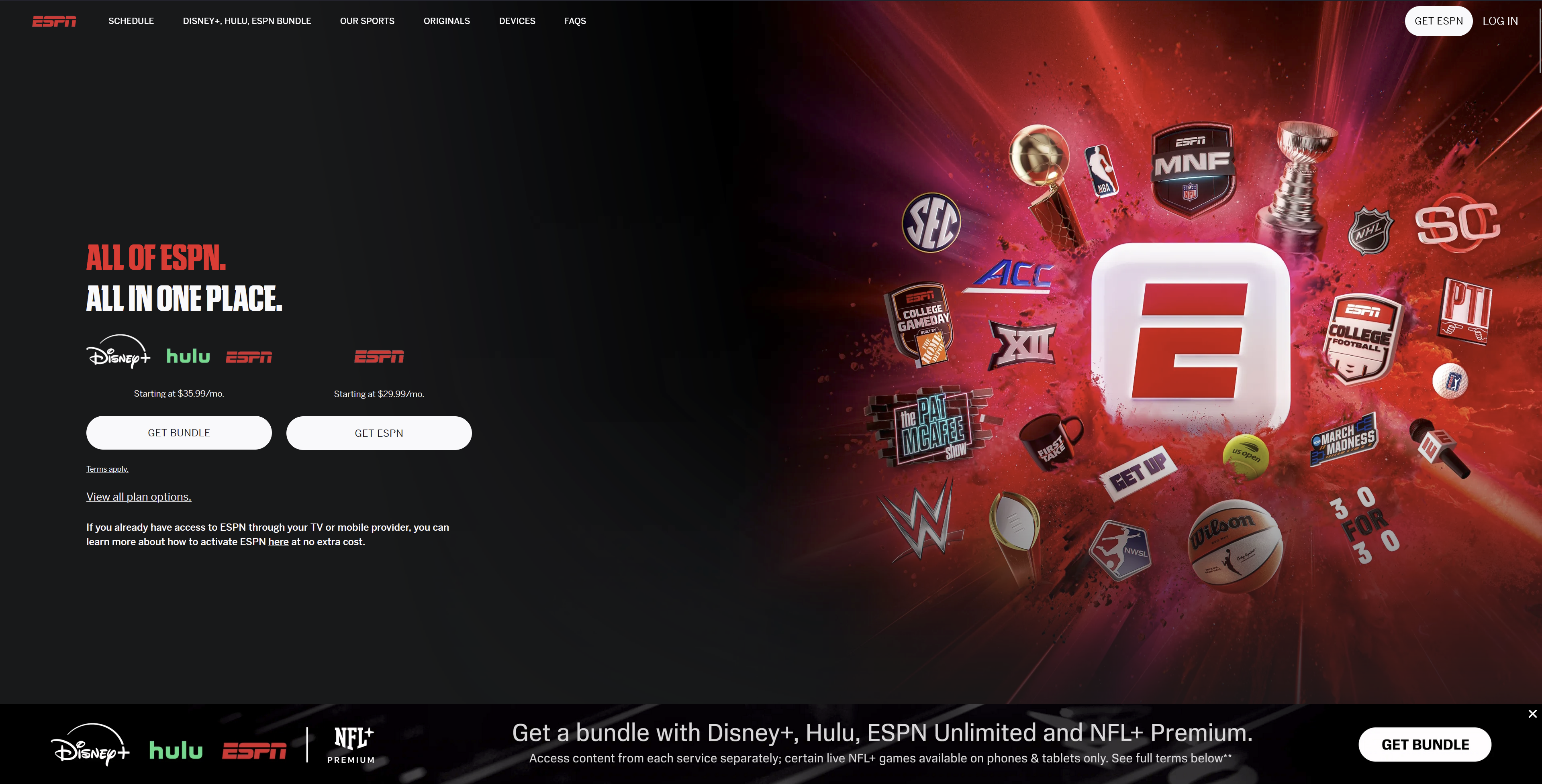ESPN promo code example