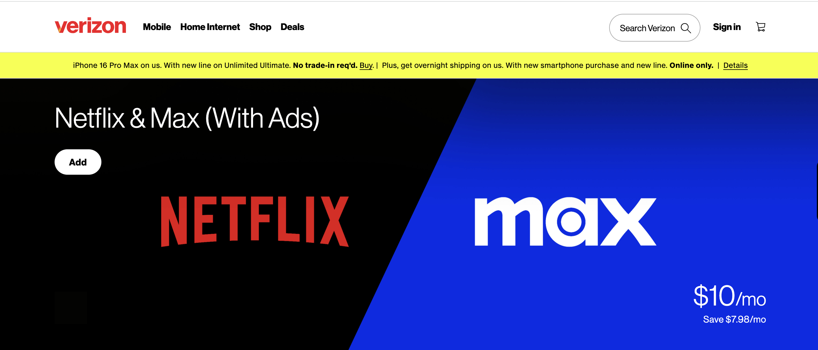 HBO Max promo code example