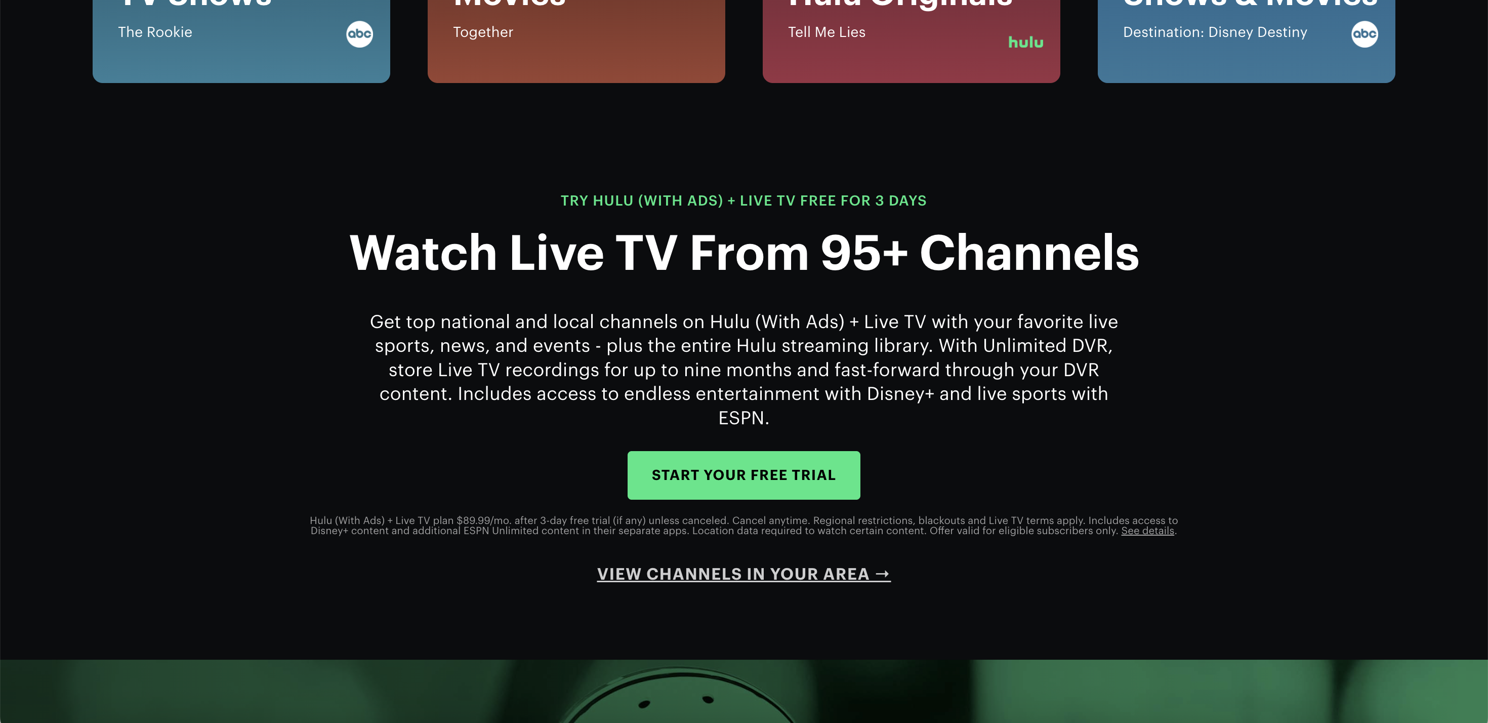 Hulu promo code example